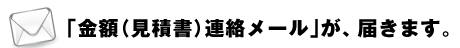 「金額（見積書）連絡メール」が、届きます。